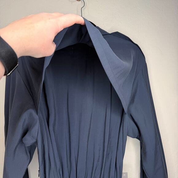 NWT Anthropologie Ronny Kobo Andes Charcoal Navy Utility Mini Wrap Dress Medium - Picture 11 of 16